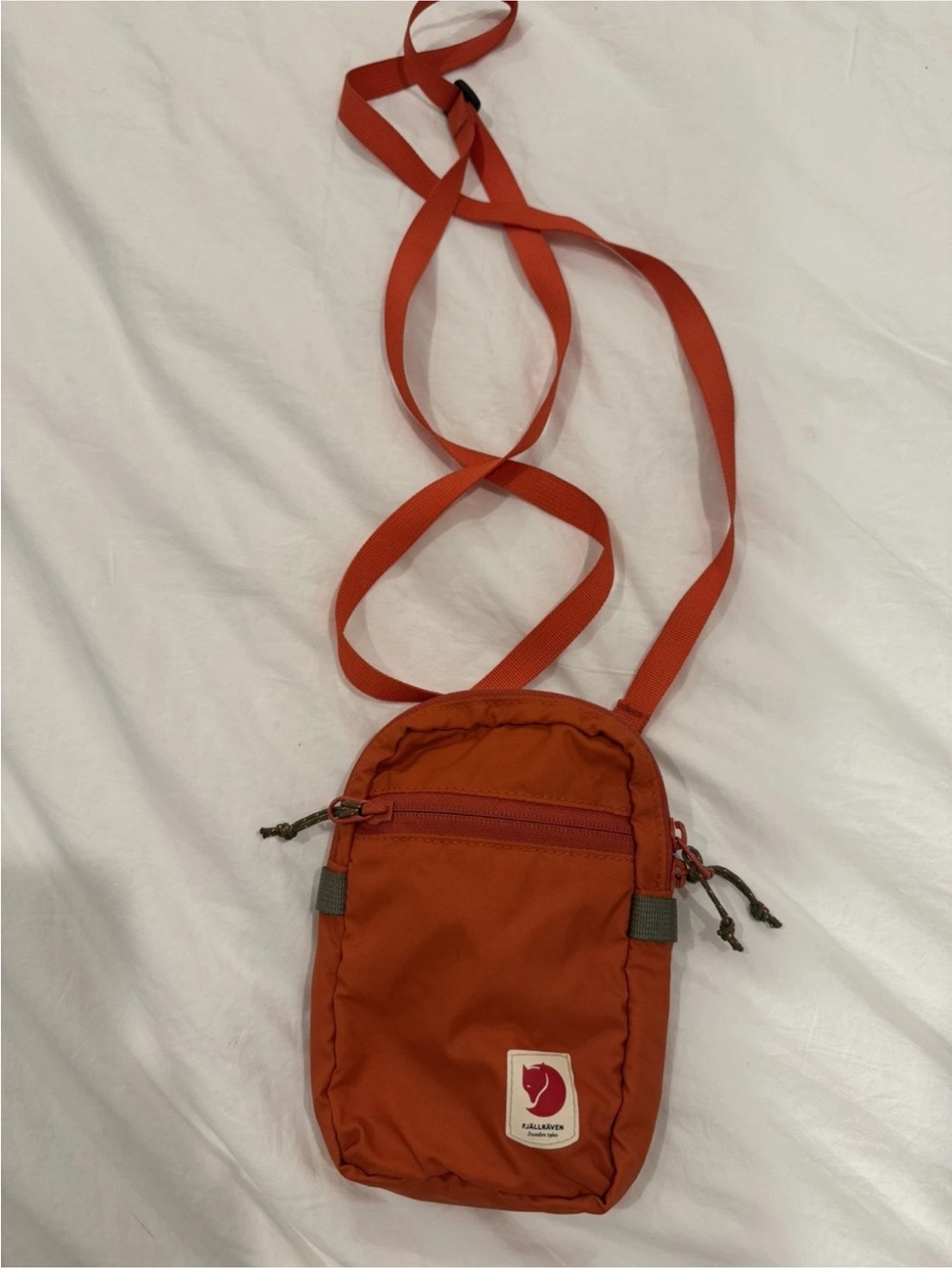 Fjallraven High Coast Pocket Mini Cross Body Polyamide Zip Belt Bag Orange